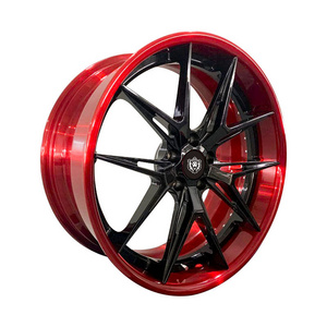 Factory direct sale 15 16 17 18 inch red black luxury alloy wheels 5x112 racing car forged wheels rims