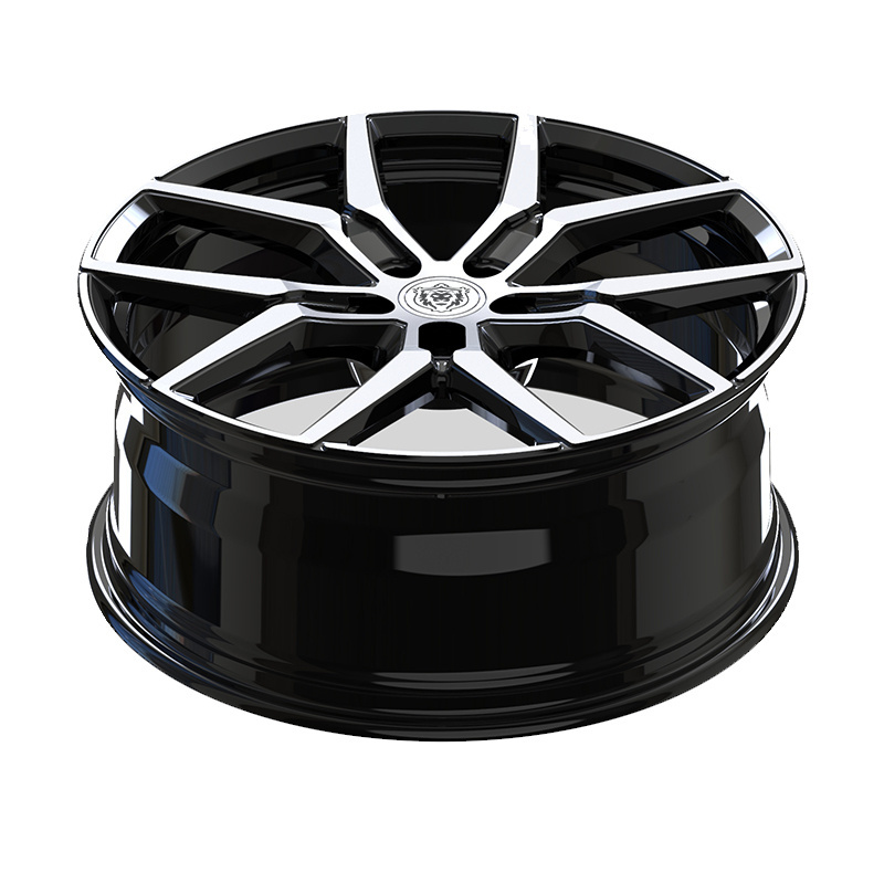 Luxury design passenger car wheels 5x108 20x8.5 gloss black forged monoblock aluminium alloy rims for volvo s60