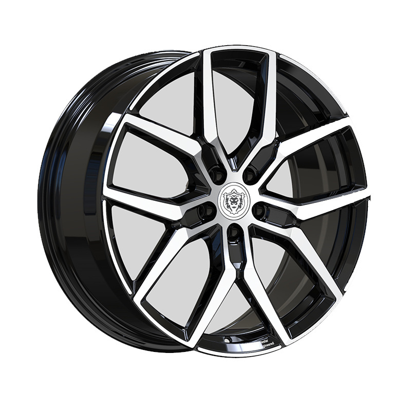 Luxury design passenger car wheels 5x108 20x8.5 gloss black forged monoblock aluminium alloy rims for volvo s60