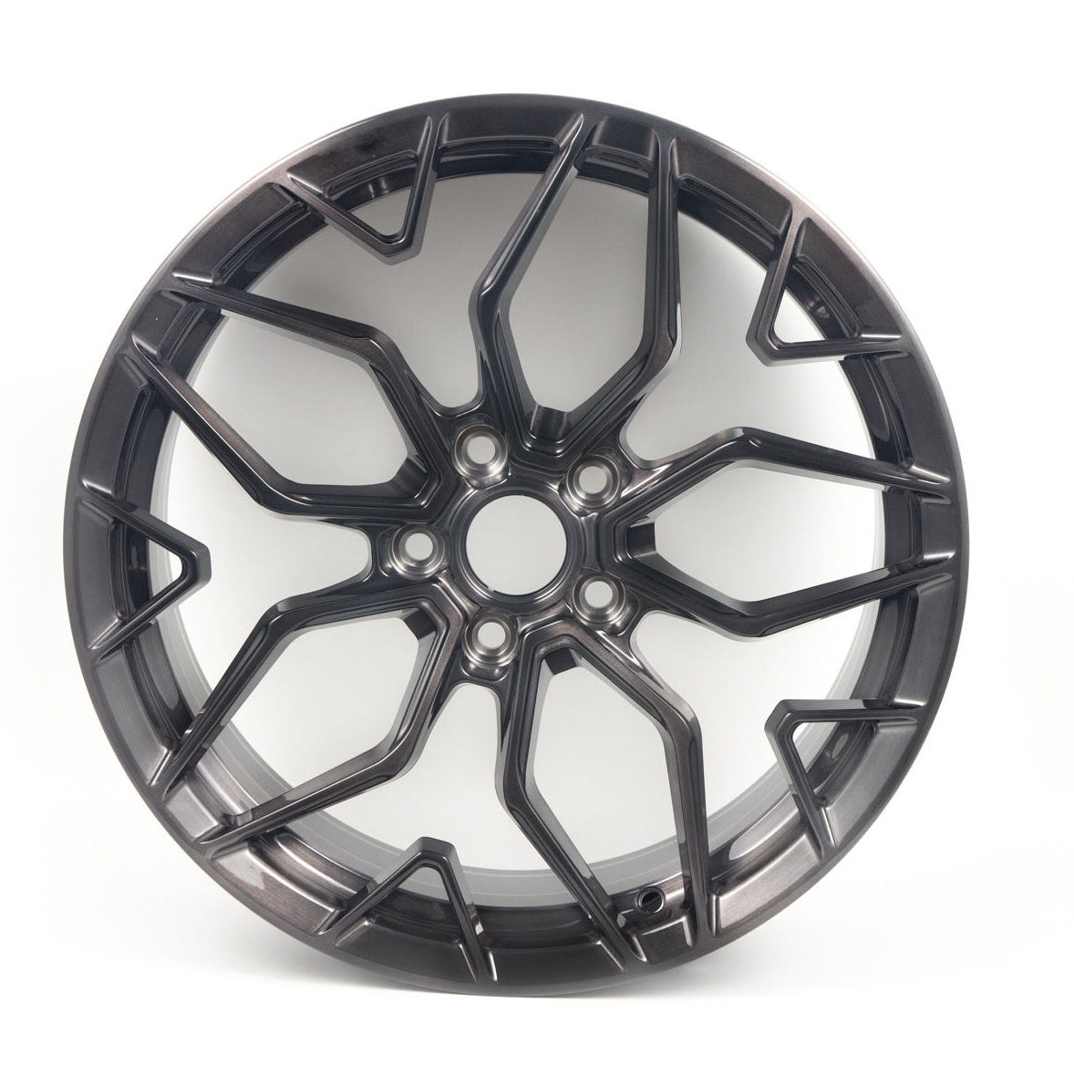 Customized good looking forged monoblock wheels Carbon black 5x120 19 20 21 22 23 inch forged wheels for racing car