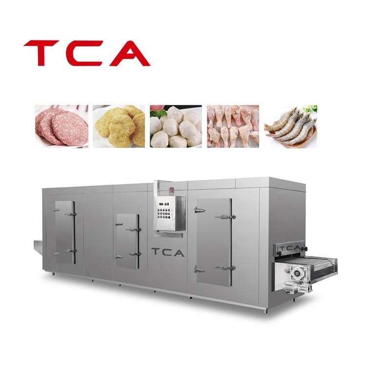 100kg/h fish fast freezing machine/squid IQF quick blast freezer/tunnel freezer