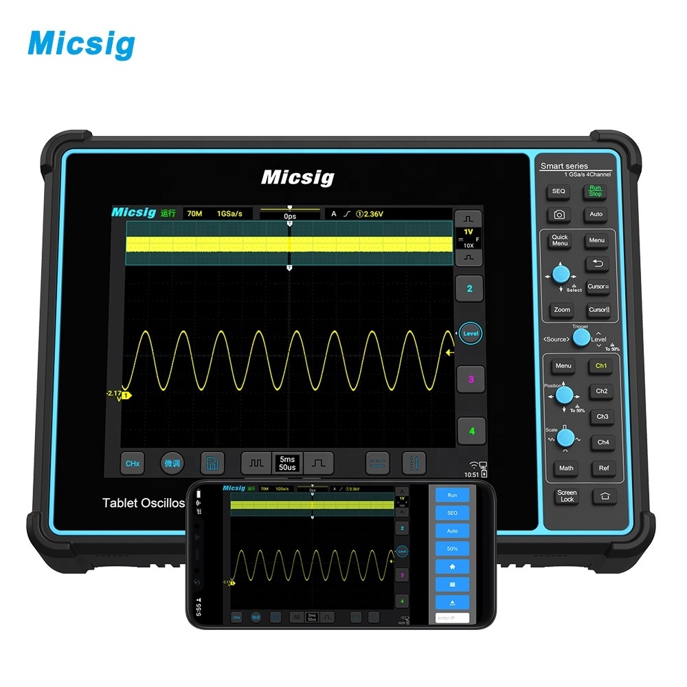 Micsig STO1004 Handheld Digital Tablet Oscilloscope 100MHz 4CH Practical Scopemeter Touch Button High efficiency oscilloscope