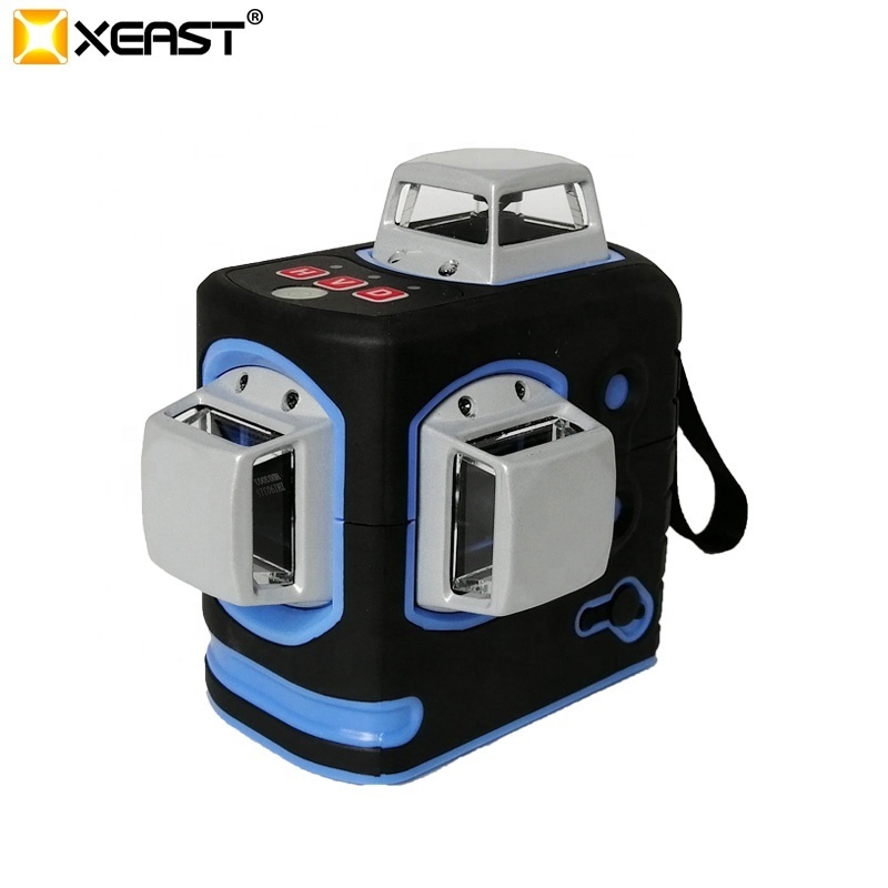 XEAST 12 Lines 3D Red Laser 360 Horizontal Vertical Self Leveling Rotary Laser System Kit Construction Laser Level XE-68R Pro