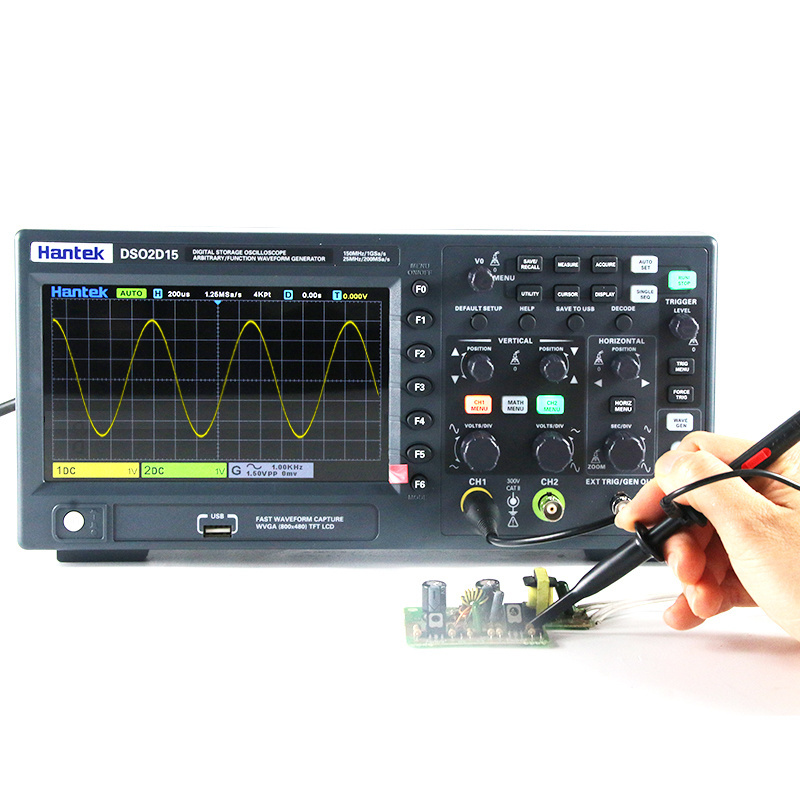 Hantek DSO2D15 Signal Generation Digital Oscilloscope Dual Channel 150MHz Bandwidth 1GSa/s Hand-held Hantek Oscilloscope