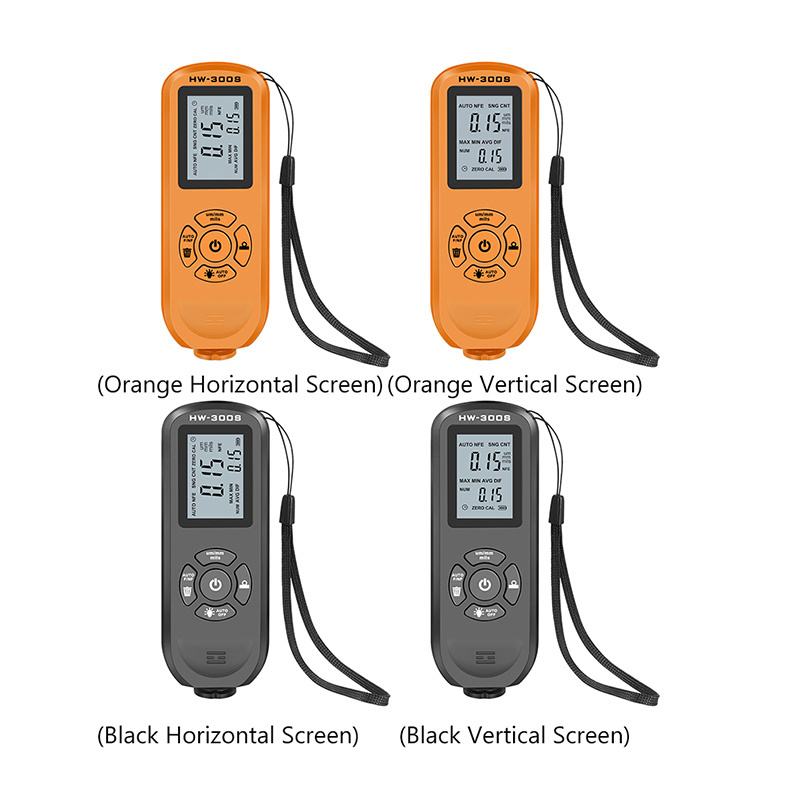 Coating Thickness Gauge Measurement 0-2000um Feeler Tester Car Paint Thickness Meter Metal Thickness Gauge HW-300S