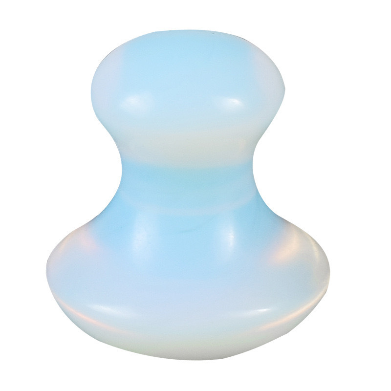 Hot Selling Amethyst Opalite Mushroom Shaped Gua Sha  Citrine Jade White Blue Point Jasper Clear Quartz Jade Mushroom Massage