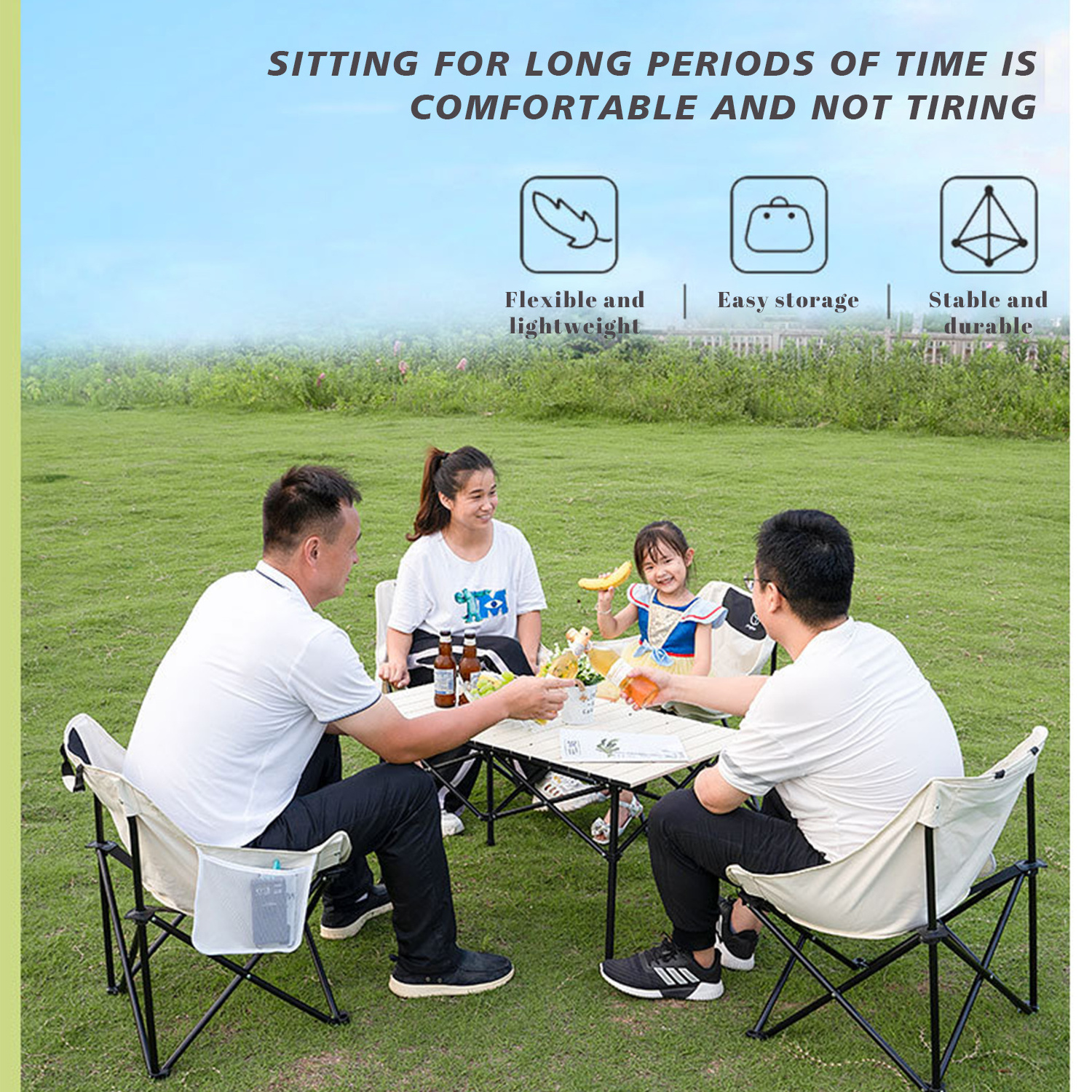 Customized Outdoor Fishing Comfortable safe portable garden camping chairs with good quality