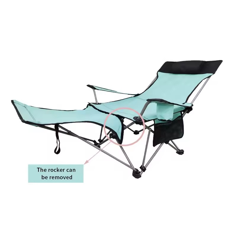 Portable Outdoor camping folding Siesta Footrest Chair Dual-purpose Light Backrest Recliner Travel Chair