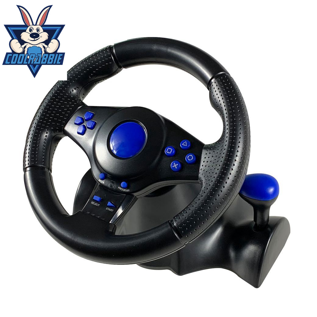 CoolRabbie 180 Degree Gaming Wheel Racing Car Game Steering Wheel For PS4/PS3/PC/Android/Switch Game Steering Wheel