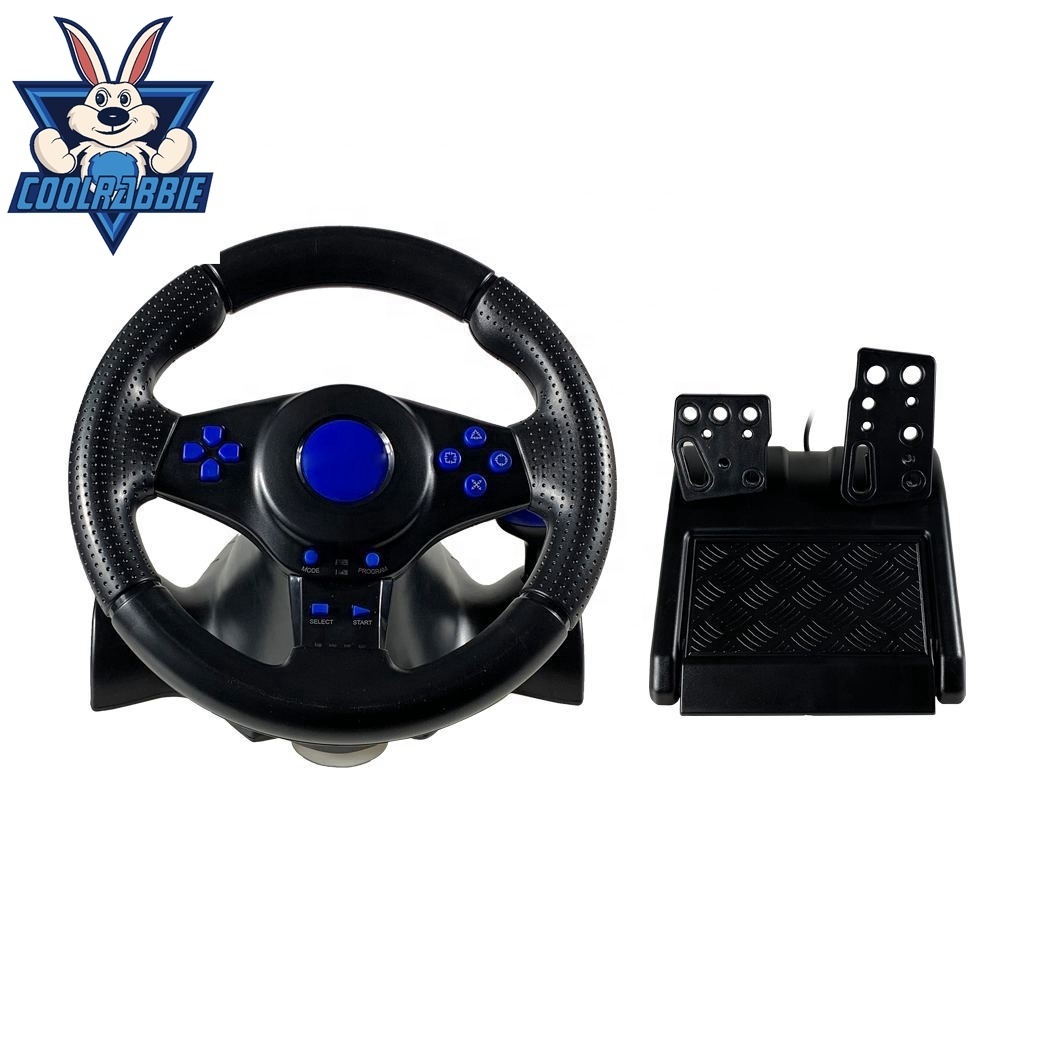 CoolRabbie 180 Degree Gaming Wheel Racing Car Game Steering Wheel For PS4/PS3/PC/Android/Switch Game Steering Wheel