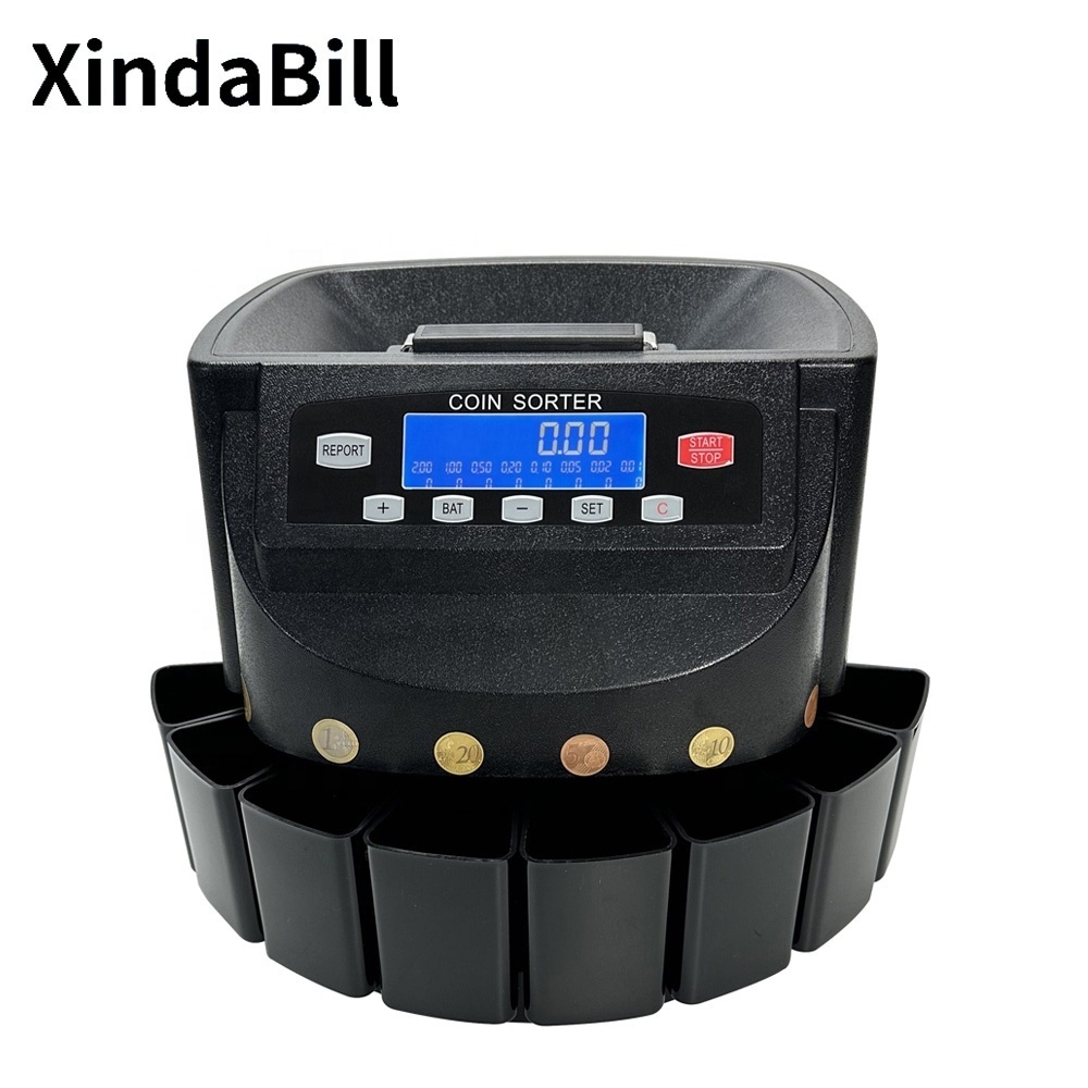 ILS DZD JPY Coin Counter Machine Multi Coin Sorter Show Total Value Each Quantity Hot Sale High Accuracy