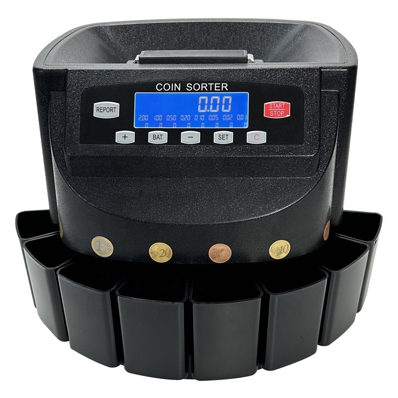 Worldwide Hot Sale Multi Currencies Coin Counter Sorter Machines with LCD Display 270Coins/Min