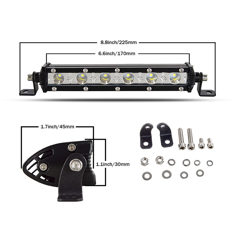 Zenyo Auto Off road 9W 18W 36W 54W 72W 90W ATV Truck Tractor 4x4 Slim Mini LED Light Bar