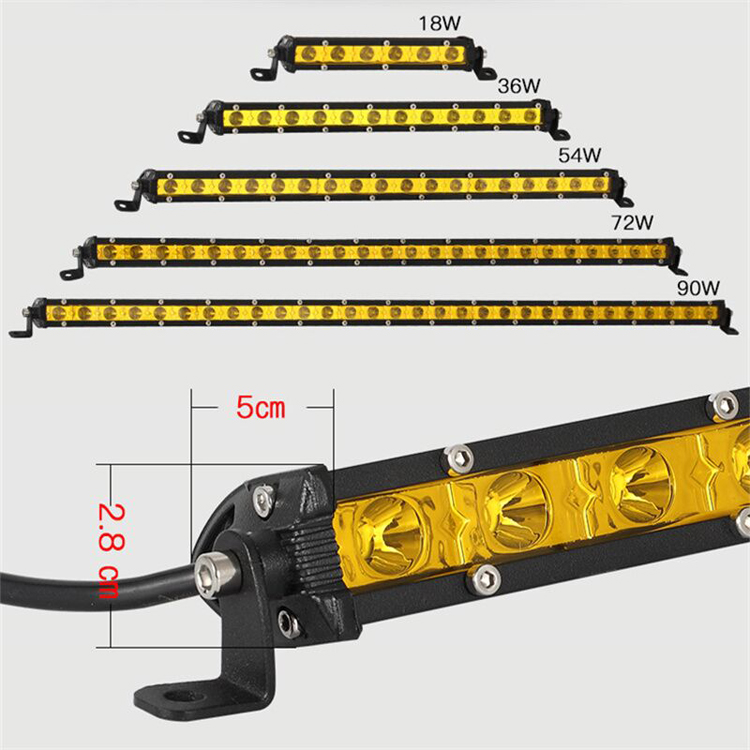 Zenyo Auto Off road 9W 18W 36W 54W 72W 90W ATV Truck Tractor 4x4 Slim Mini LED Light Bar