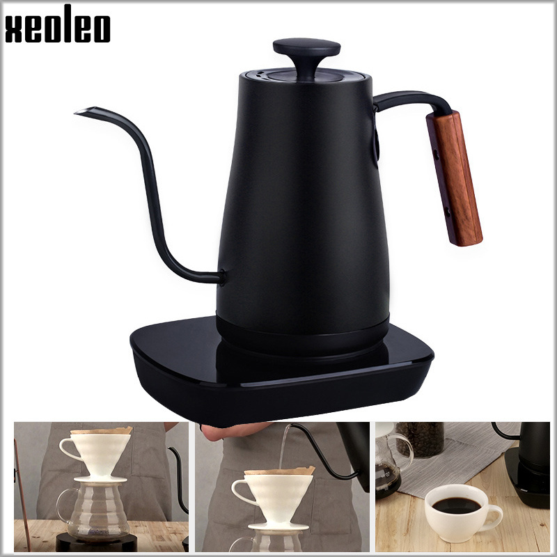 XEOLEO Coffee kettle Gooseneck Kettle 800ml Electric kettle Coffee pot Variable Temperature Quick Heating Electric Boiling Pot