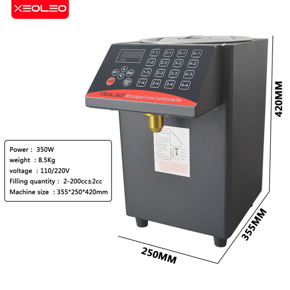 XEOLEO Bubble tea Sugar Dispenser 350W Fructose Quantitative machine Automatic Fructose machine Syrup dispenser