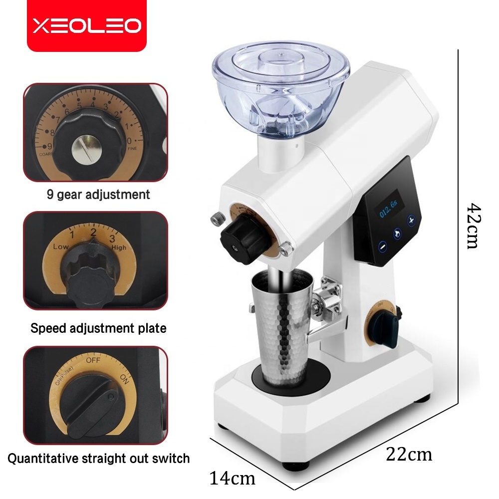 XEOLEO Stainless steel Electric Coffee grinder 200g Coffee beans grinder Ghost teeth Filter coffee Milling machine 150W with LCD