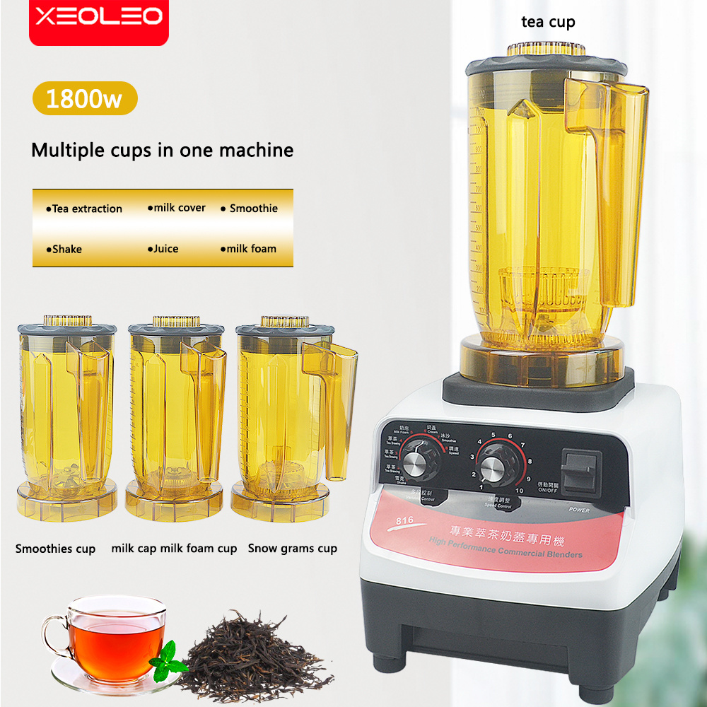 XEOLEO Commercial 4 in 1 Smoothie Blender Electric Bubble Tea Teapresso Machine Multifunction Food Mixer Blender