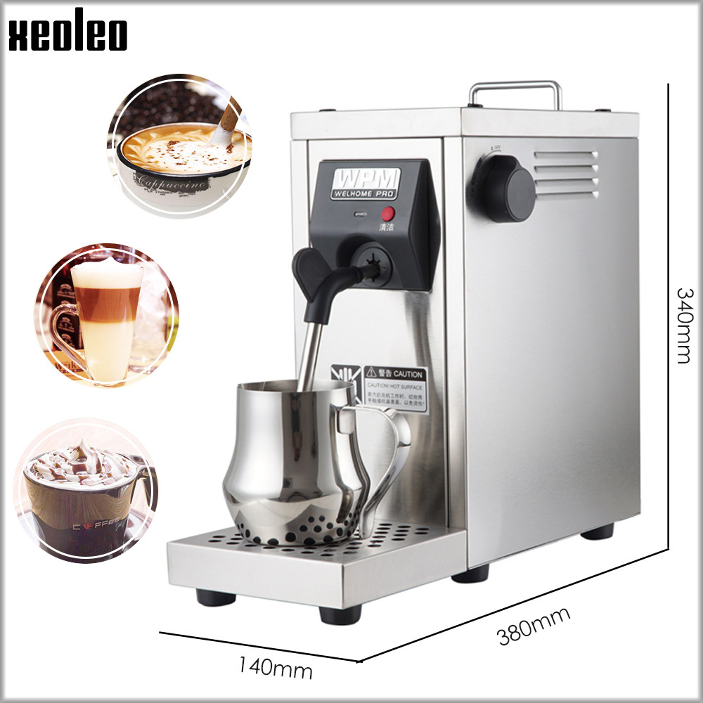 Xeoleo Commercial Milk Foam Machine Milk Froth Machine Steam Water Boiling Machine Steam Coffee Maker Make Espresso Coffee 1450W