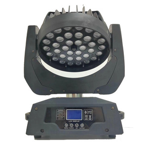 36x18W 6in1 RGBWA+UV/36x15W 5in1 RGBWA/36x10W 4in1 RGBW led beam wash zoom moving head stage light for DJclub bar Concert Church