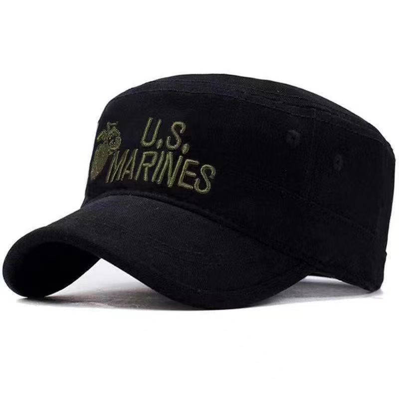 United States US Cap Camouflage Flat Top Hat Men Cotton Hat USA Navy Embroidered Camo Hat