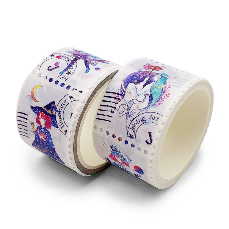 Wholesale Vintage Personalized Washi Tape Custom Pattern Printing Waterproof Acrylic Adhesive for Masking