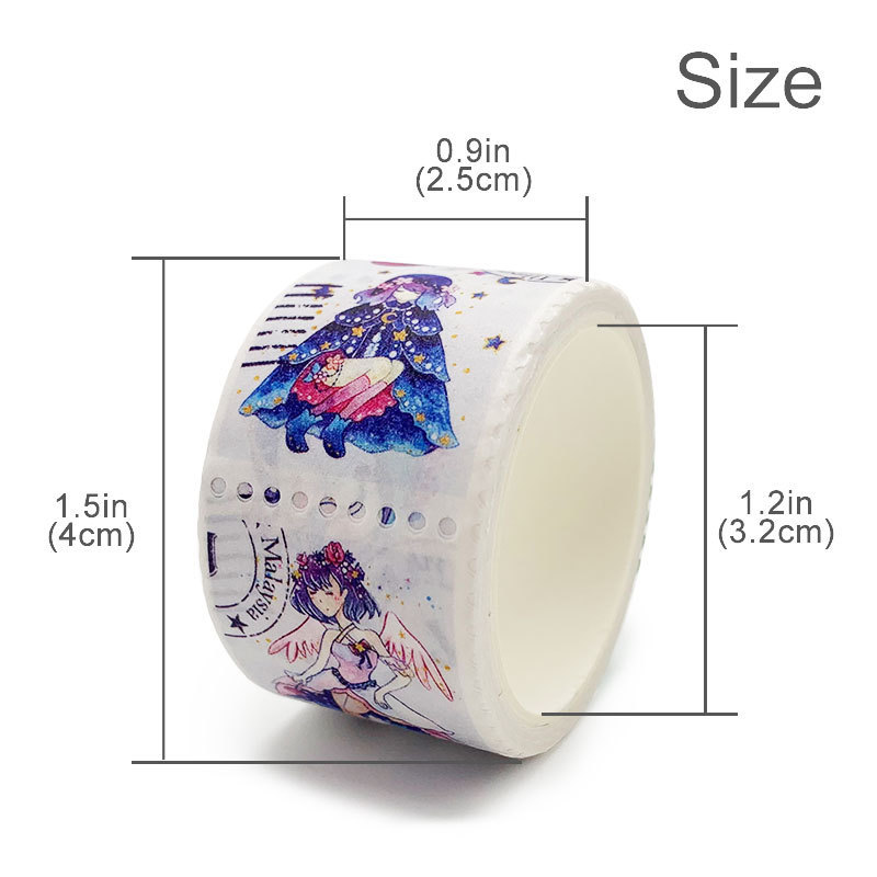 Wholesale Vintage Personalized Washi Tape Custom Pattern Printing Waterproof Acrylic Adhesive for Masking