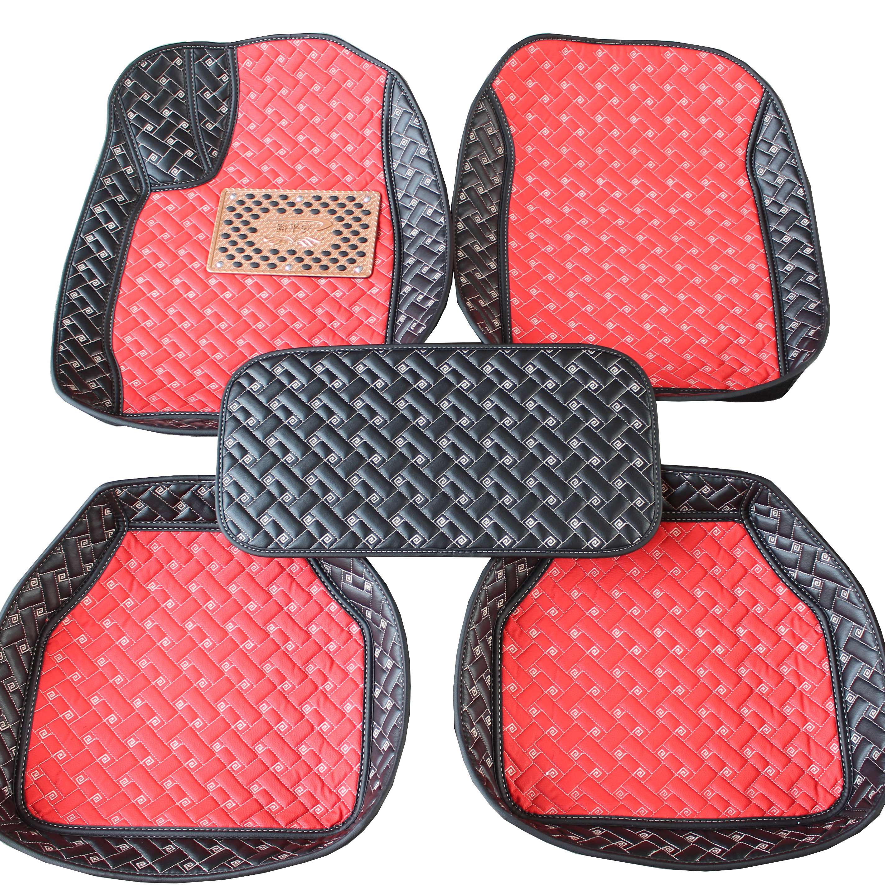 Easy installation Easy Wash Foot Carpet Heel Pad Anti Slip Mat Car Wholesale Branded Black Waterproof Leather Set OEM Customized