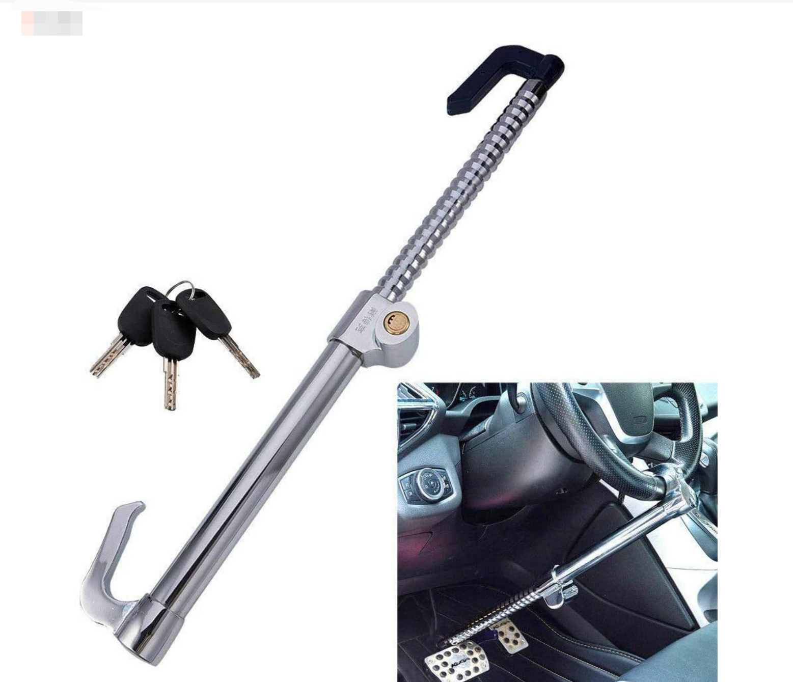 Manufacturer car three-lock retractable steering wheel clutch accelerator anti-theft car lock