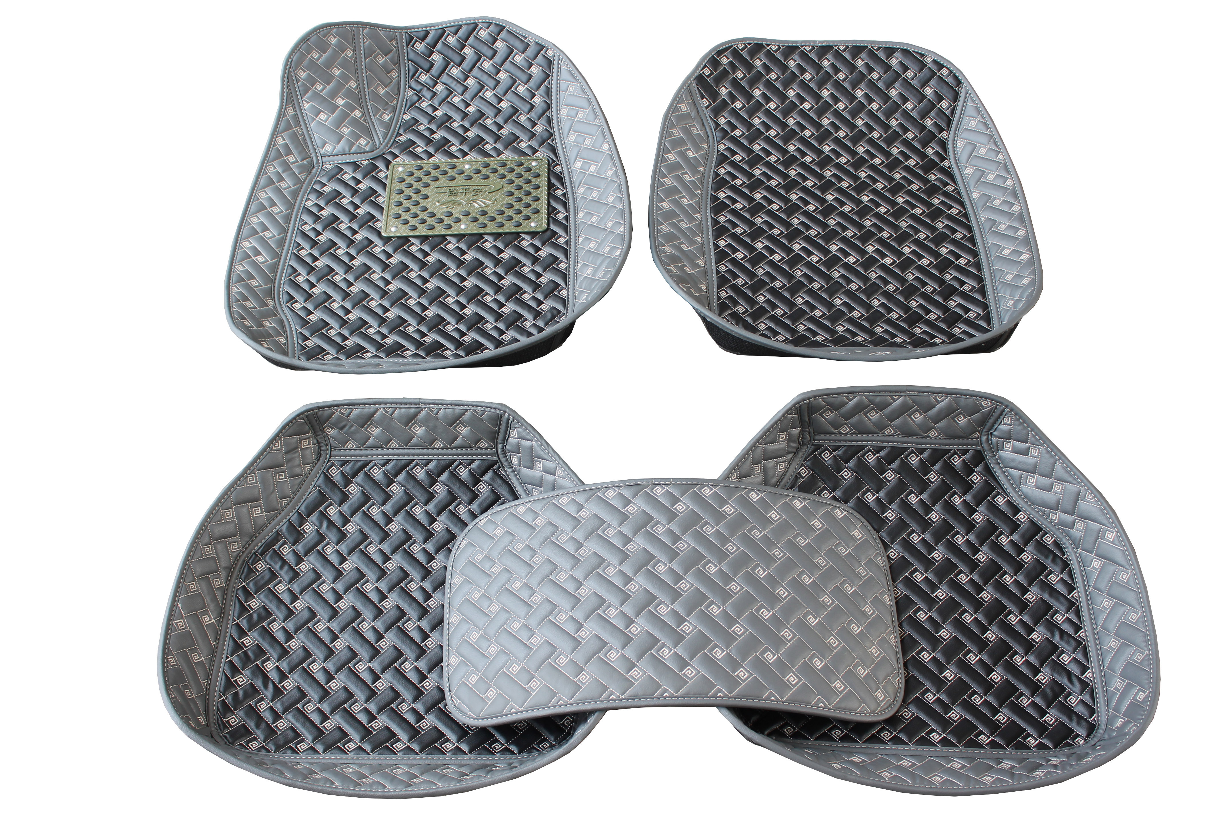 Easy installation Easy Wash Foot Carpet Heel Pad Anti Slip Mat Car Wholesale Branded Black Waterproof Leather Set OEM Customized