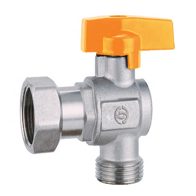 SUNFLY 83533 High quality gas angle valve brass ball valve with butterfly handle