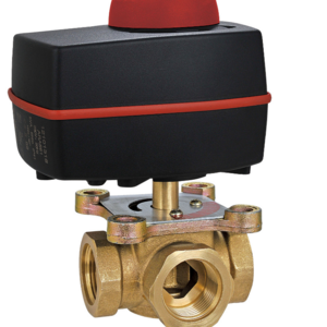 Electrical motor valve brass valve mixing water valve with actuator for floor heating