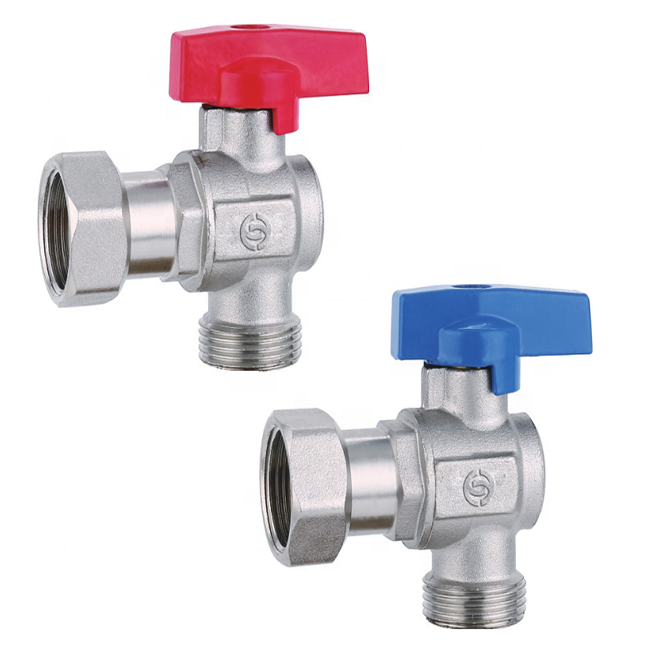 SUNFLY 83533 High quality gas angle valve brass ball valve with butterfly handle