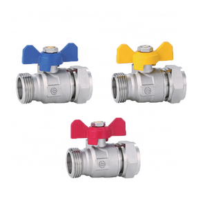 SUNFLY 83533 High quality gas angle valve brass ball valve with butterfly handle