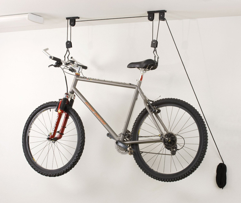 Ceiling Mounted Roof Bike Lift Garage Pulley Systems