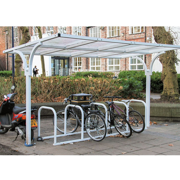 Individual cycle stands shelter racks simple bus stop shelter outdoor ...