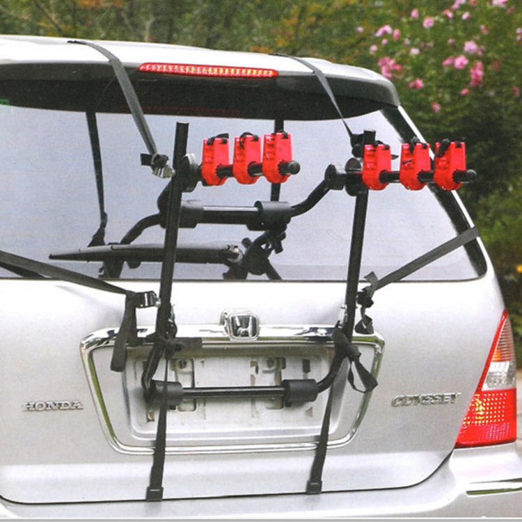 Outdoor Travel Mtb Transport 3 Bike Steel Car Rear Mounted Bike Rack Bicycle Rack For Car Luggage Rack And Holder