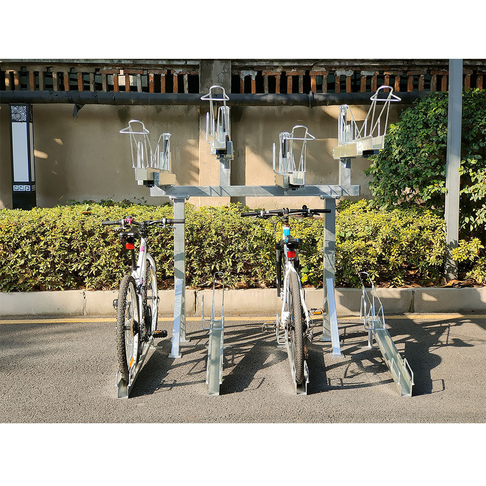 Vertical Mountain Double Level Bike Rack Public Transport Retail Display Racks For Bike Shop