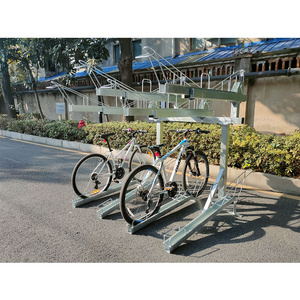 Vertical Mountain Double Level Bike Rack Public Transport Retail Display Racks For Bike Shop