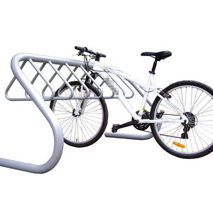 2021 Double sided floor mounted bicycle stand with hook bike parking bike rack stand invisible