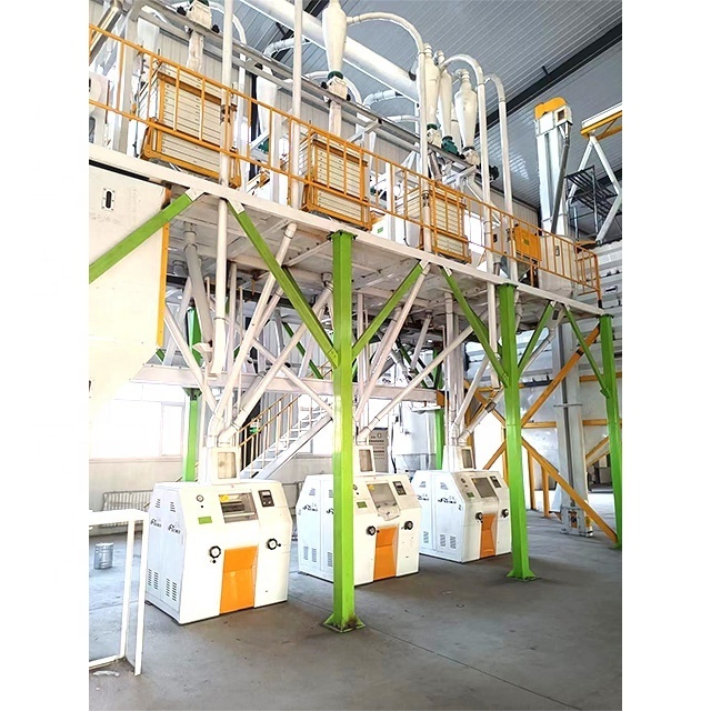 Complete 150t/24h maize corn flour  mill maize milling machine