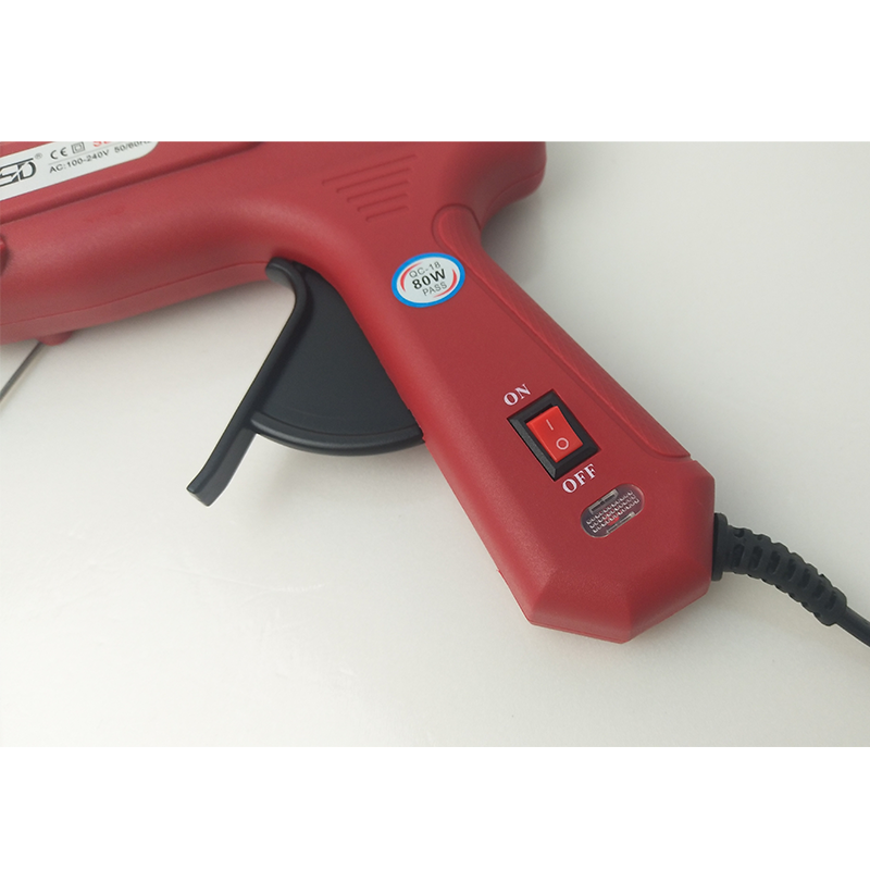 Factory Supply Corded Electric Heating Hot Melt Glue Gun With Glue Stick For DIY Projects Red Hot Glue Gun Factory