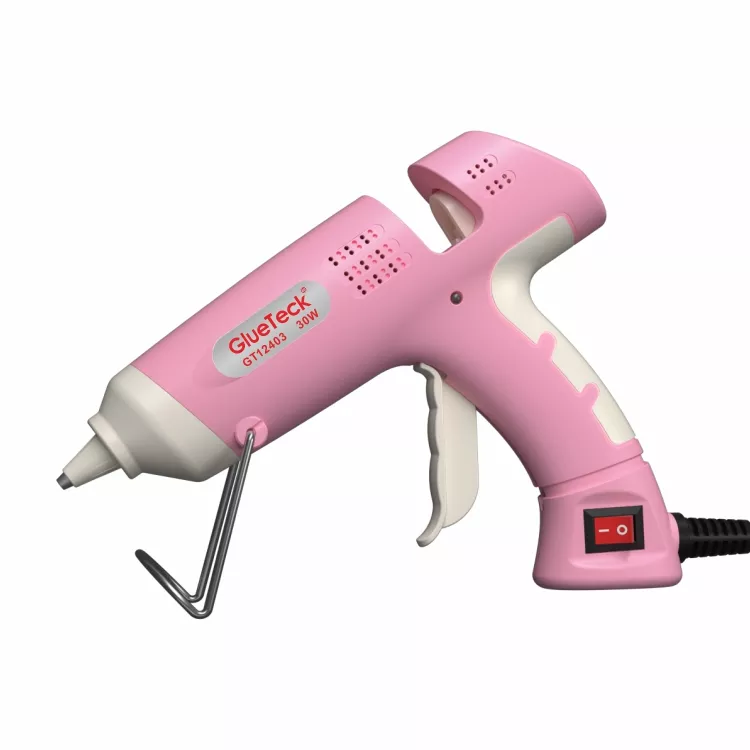 30W Glue Gun With Stick  OEM Color Pink Glue Gun Craft For Women Hardware Bonding Tools