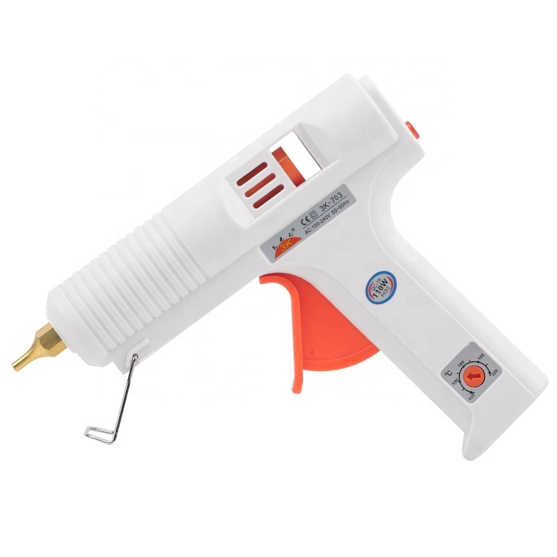 Adjustable temperature 110W hot melt glue gun 11mm diameter white glue gun Industrial dispenser glue gun