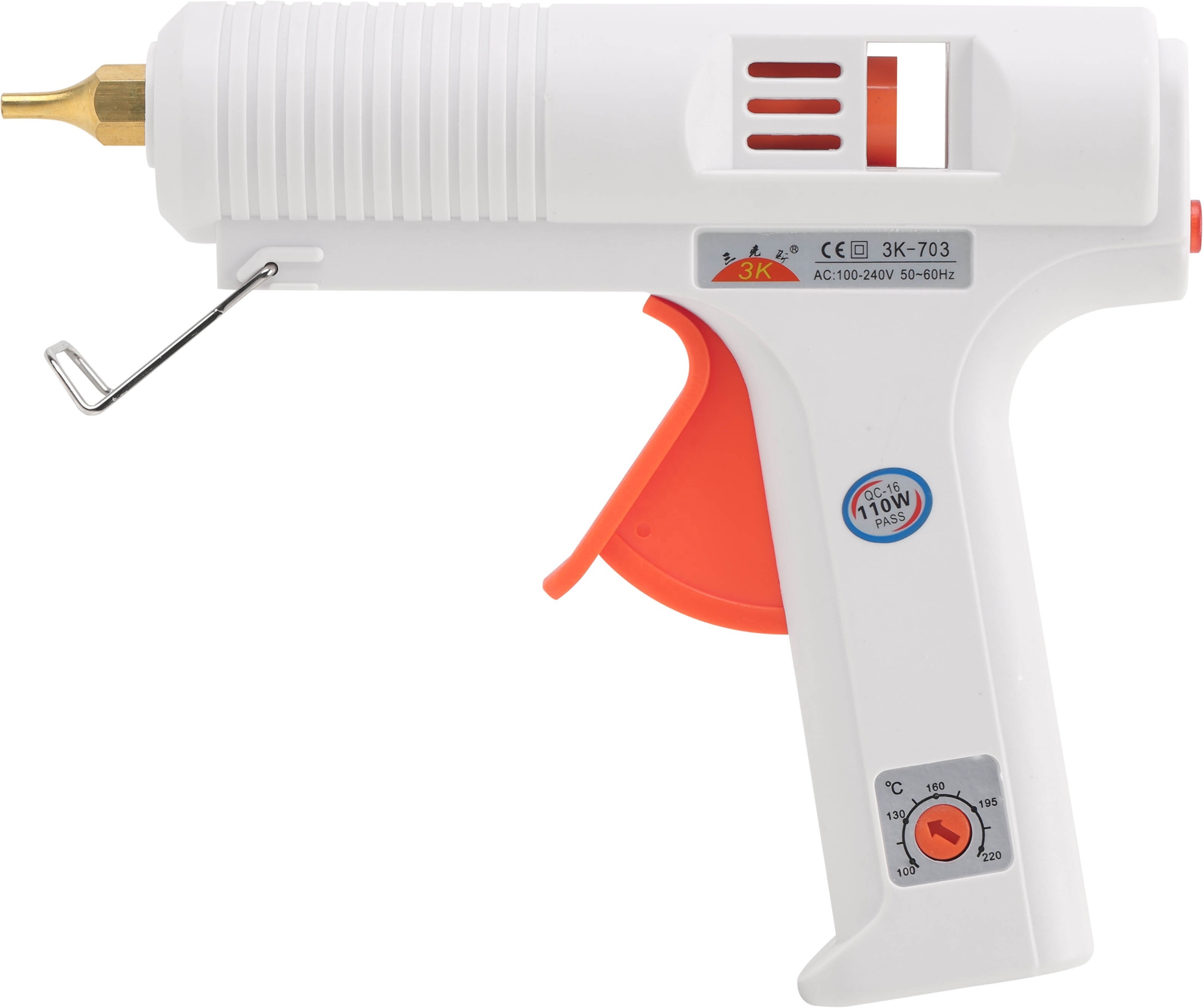 Adjustable temperature 110W hot melt glue gun 11mm diameter white glue gun Industrial dispenser glue gun