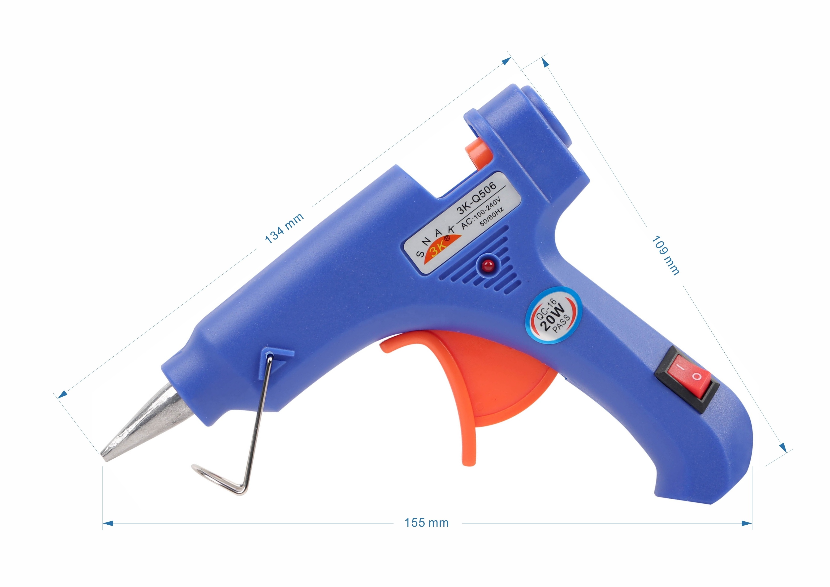 20W Hot Sale Low Temp Glue Gun  with American plug for Crafts School Home Repair DIY Hand Tools