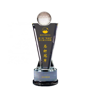 golf ball/football/basketball/global crystal trophy award sports and games event award