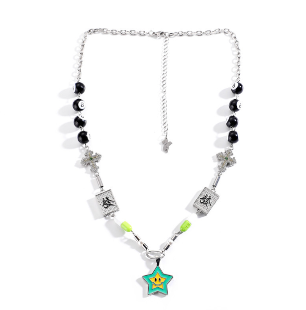 Hot Sale Women Star Pendant Necklace  Cross Bead Design Women's Necklace