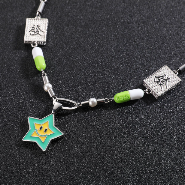 Hot Sale Women Star Pendant Necklace  Cross Bead Design Women's Necklace