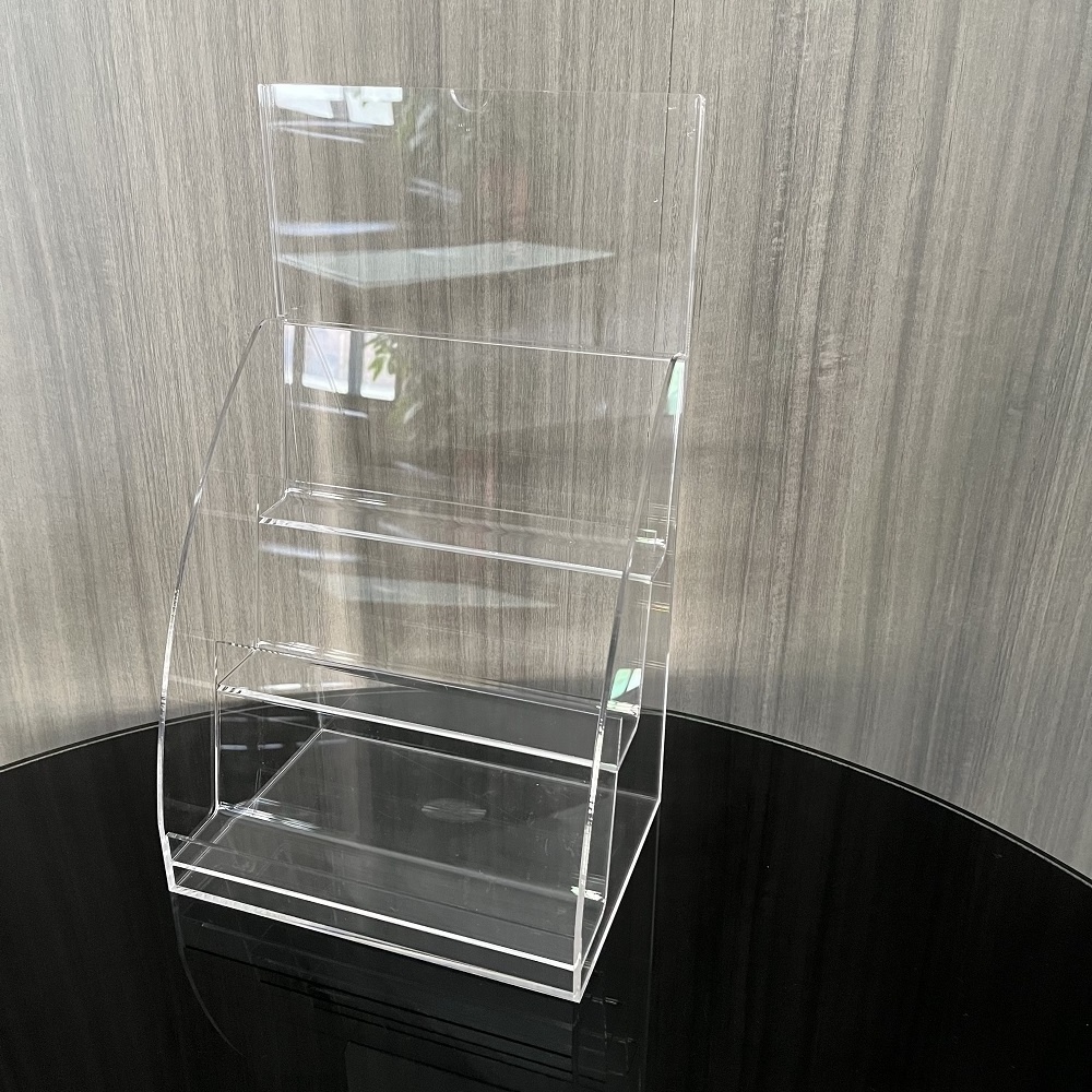 Factory Hot Sale Acrylic Price Tag Display Stand 3 Tier Clear Acrylic Display Holder